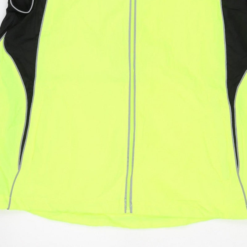 Run 365 Mens Yellow Black M Windbreaker Reflective Running Cycling Jacket