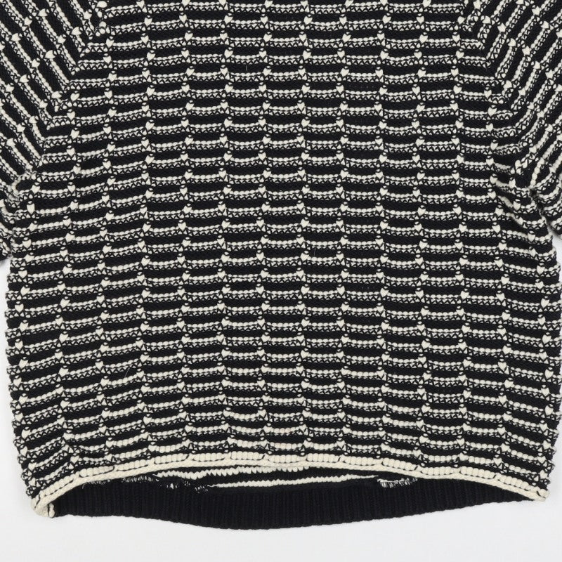 Next Women’s Black Ivory Striped Knit Pullover Jumper Size M