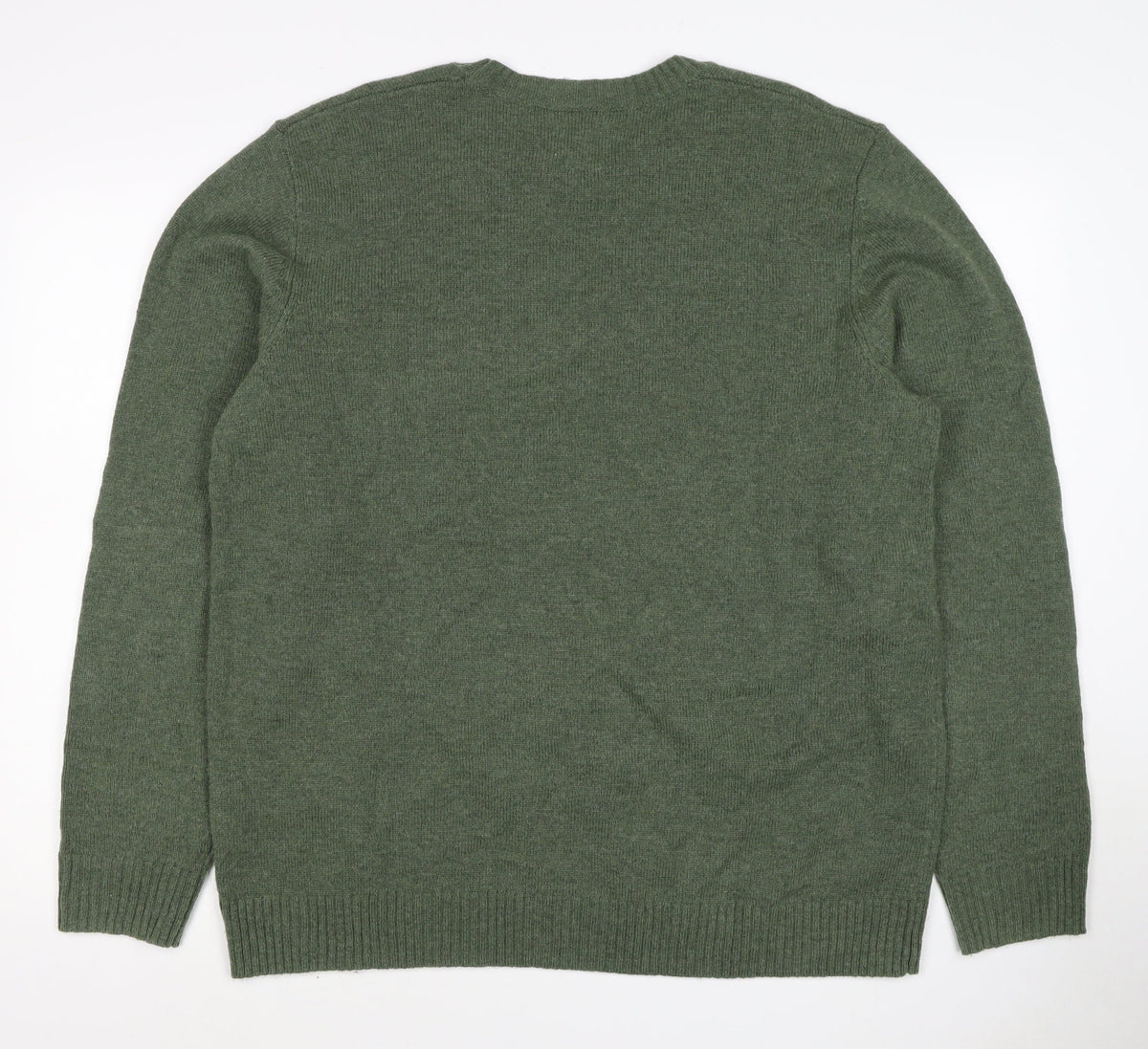 Levi's Men's Green XL Crew Neck Logo Knit Pullover Jumper
