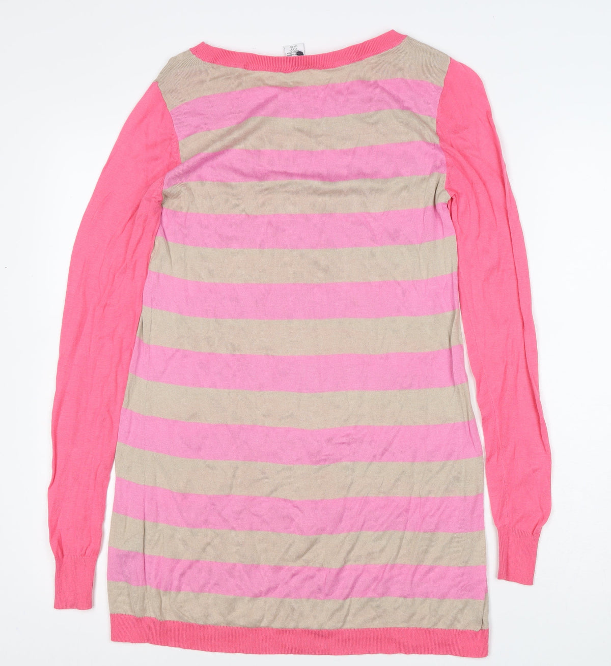 Mamas & Papas Women’s Pink Beige Striped Maternity Jumper UK 8