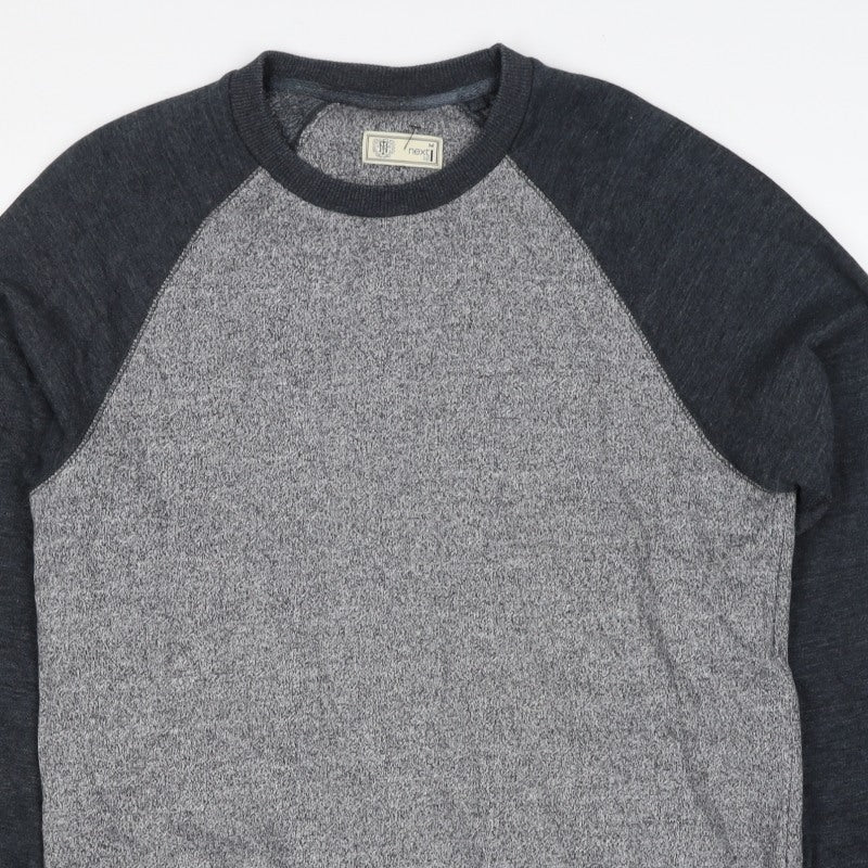 Next Men’s Grey M Pullover Crew Neck Raglan Sweatshirt