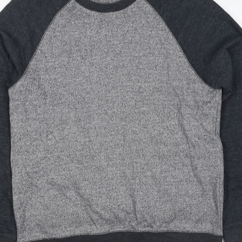 Next Men’s Grey M Pullover Crew Neck Raglan Sweatshirt