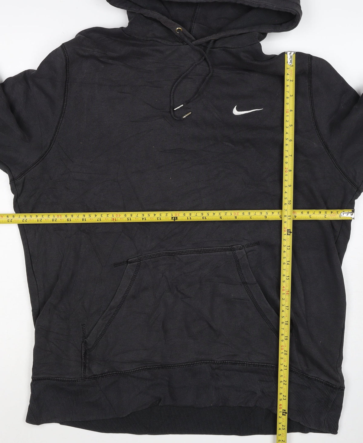 Nike Women’s Black L Pullover Hoodie Swoosh Logo Kangaroo Pocket