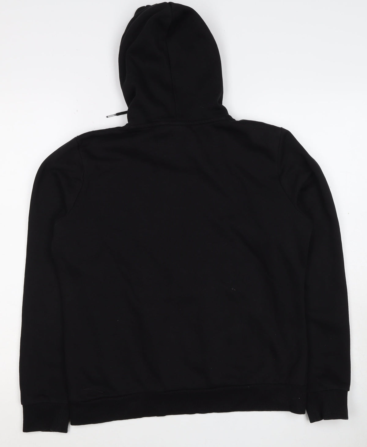 Puma Women’s Black Logo Pullover Hoodie UK 16 Hooded Cotton Blend