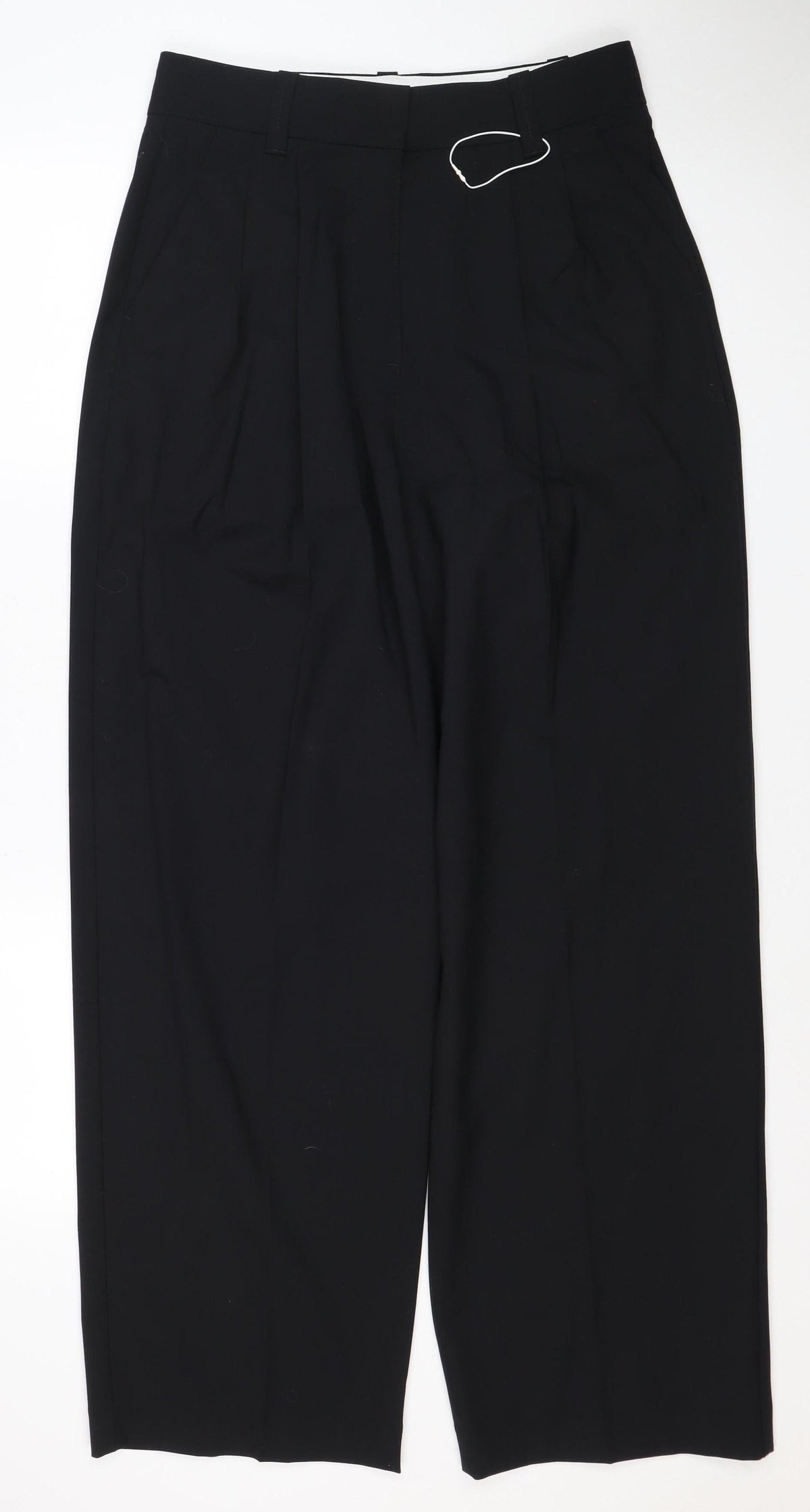 Marks and Spencer Women Black Size 12 Long Bootcut Tailored Trousers