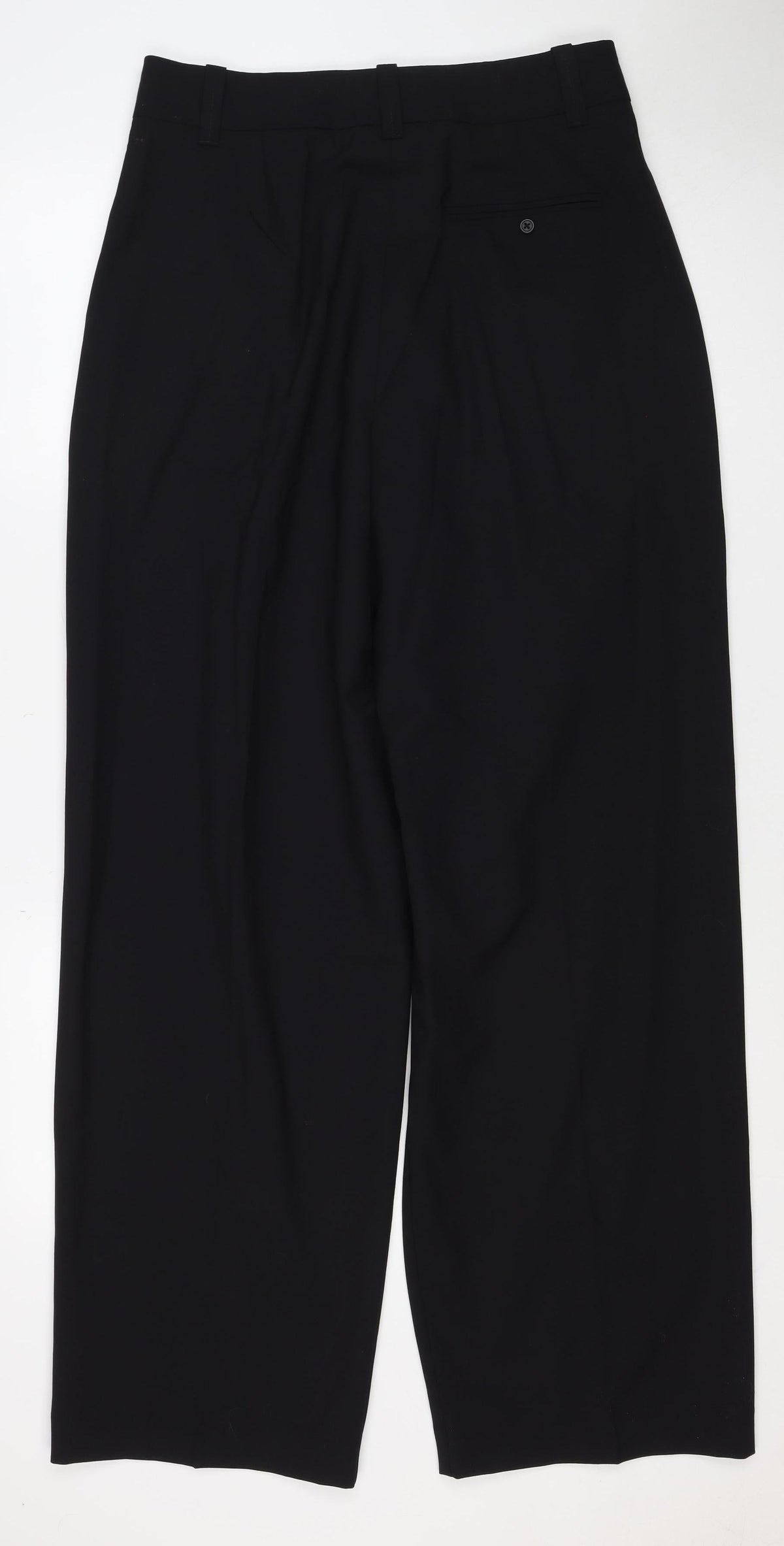 Marks and Spencer Women Black Size 12 Long Bootcut Tailored Trousers