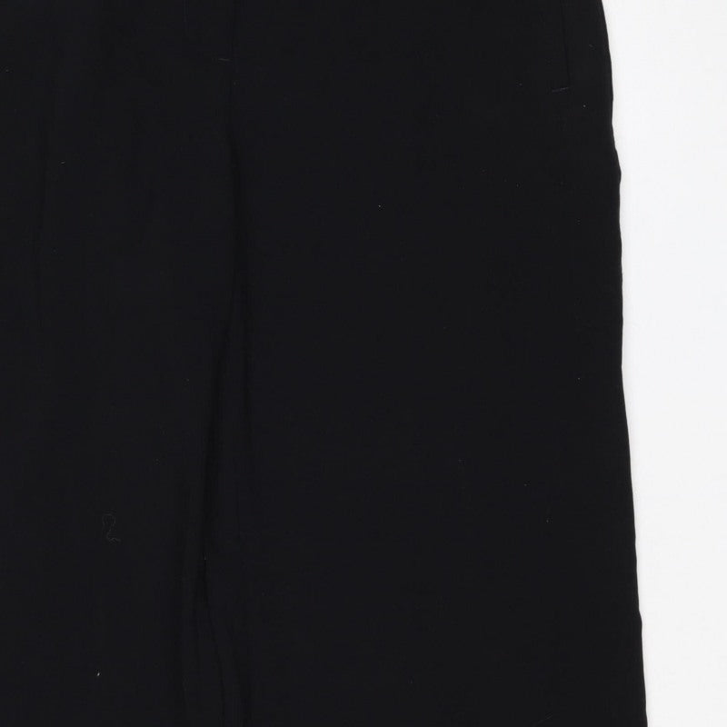 Marks & Spencer Womens Black UK 14 Short Tailored Straight Trousers