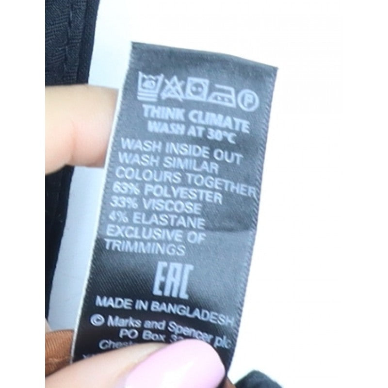 Marks & Spencer Womens Black UK 14 Short Tailored Straight Trousers