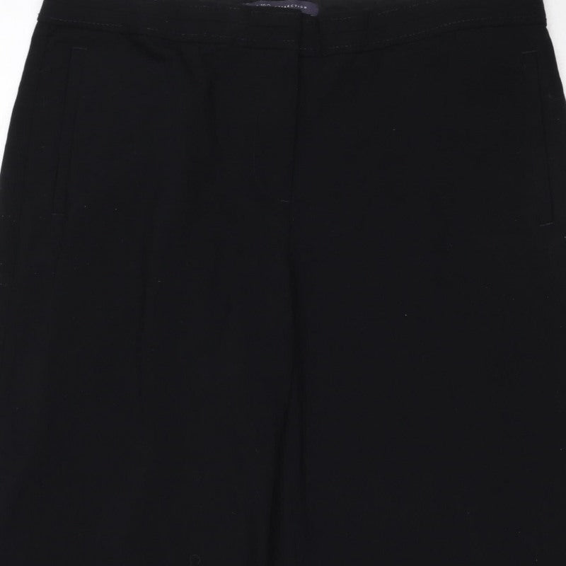 Marks & Spencer Womens Black UK 14 Short Tailored Straight Trousers
