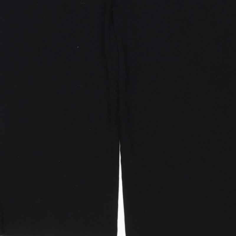 Marks & Spencer Womens Black UK 14 Short Tailored Straight Trousers