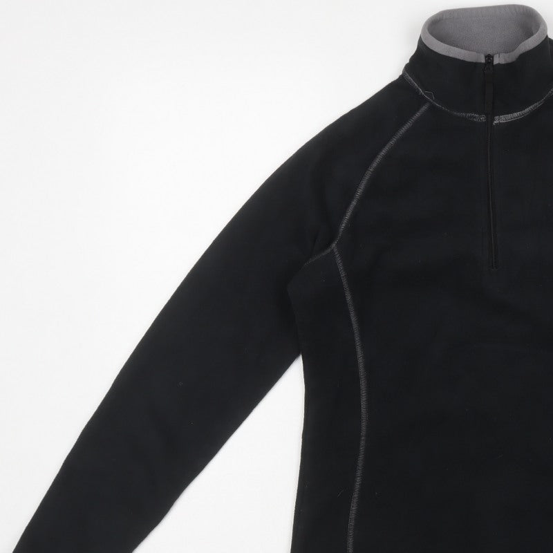 Mountain Warehouse Women’s Black Fleece 1/4 Zip Pullover Sweatshirt UK 10
