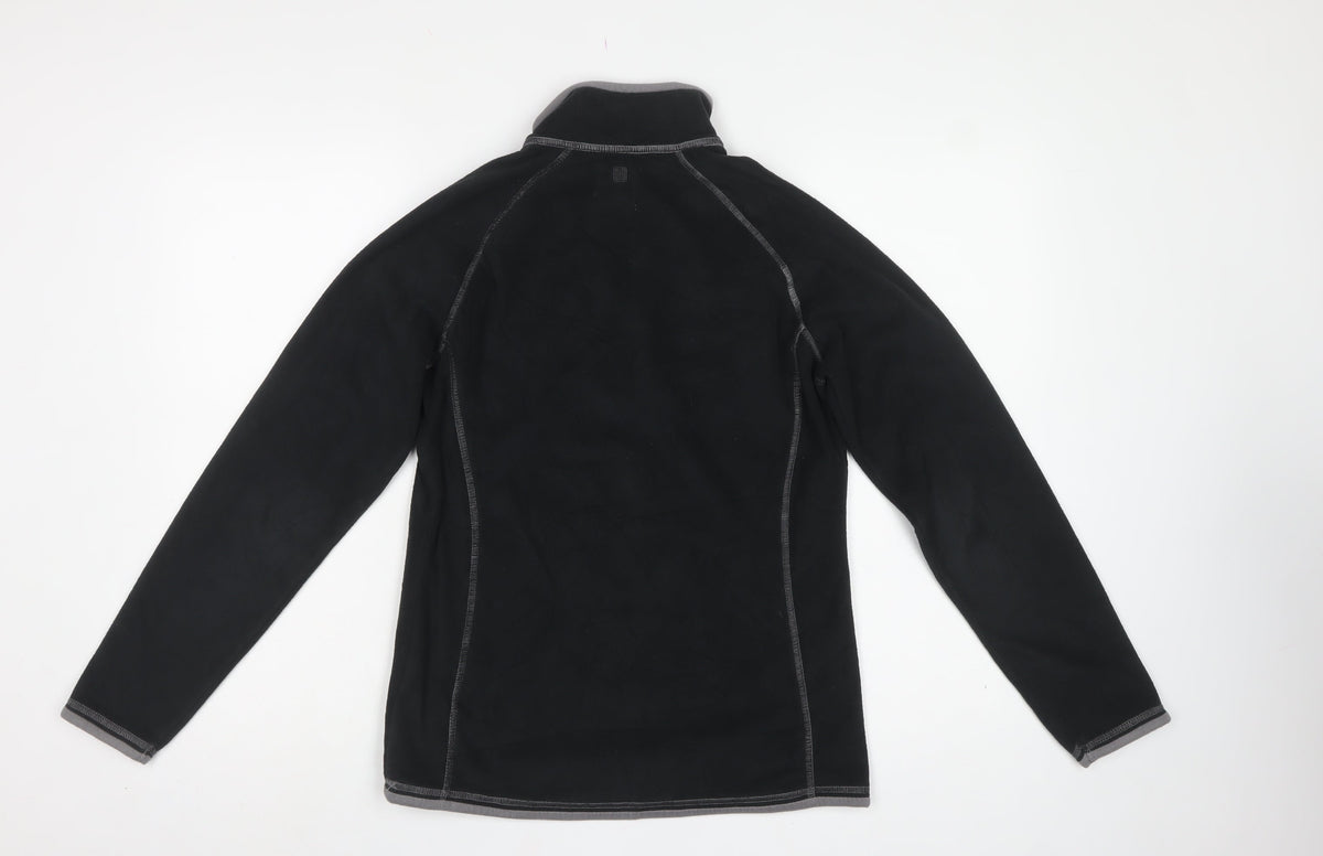 Mountain Warehouse Women’s Black Fleece 1/4 Zip Pullover Sweatshirt UK 10