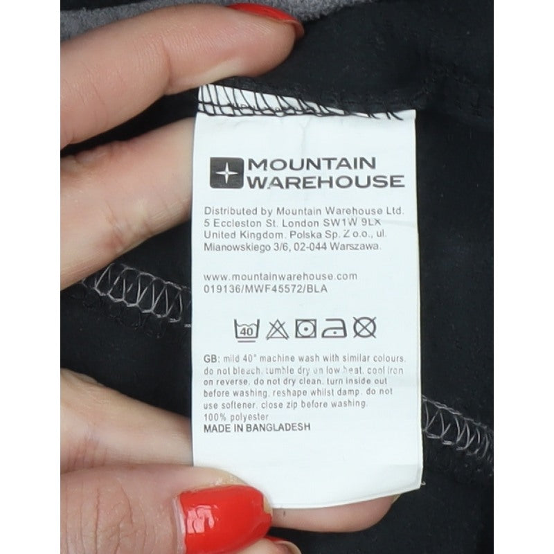 Mountain Warehouse Women’s Black Fleece 1/4 Zip Pullover Sweatshirt UK 10