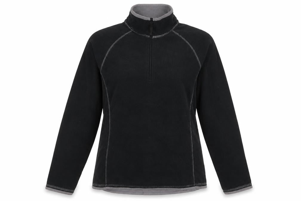 Mountain Warehouse Women’s Black Fleece 1/4 Zip Pullover Sweatshirt UK 10
