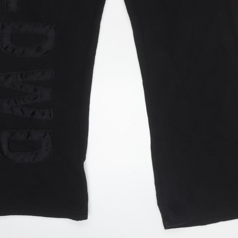 boohooMAN Men's Black XL Logo Jogger Sweatpants Elastic Waist