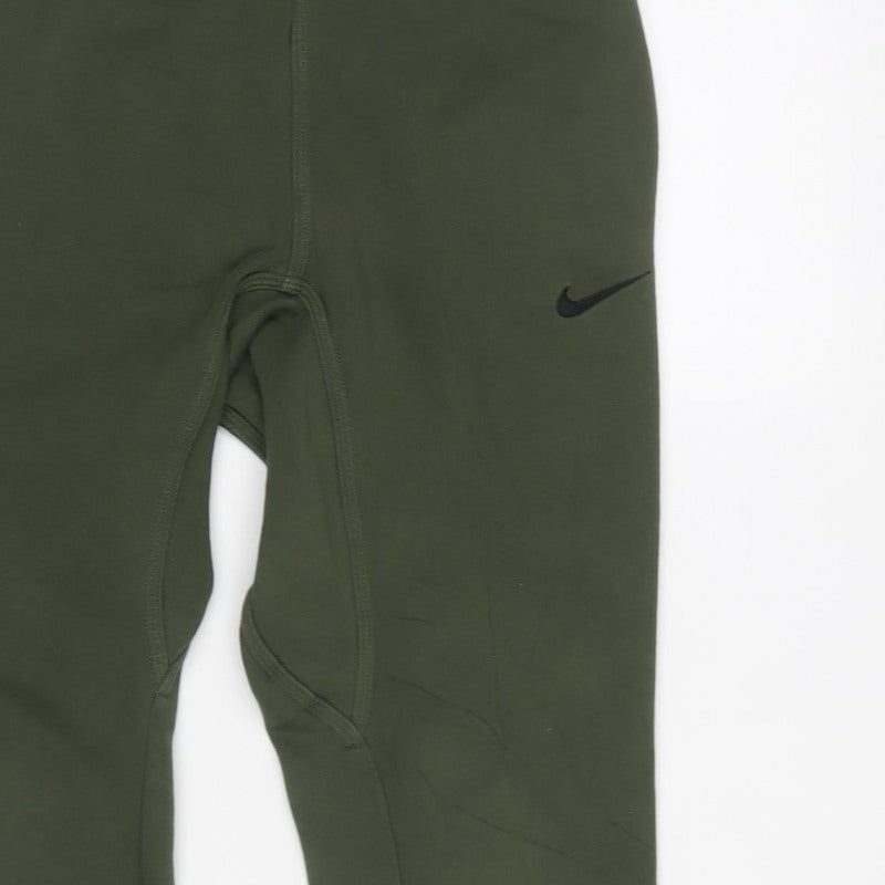 Nike Men's Green Small S Logo Fleece Jogger Sweatpants