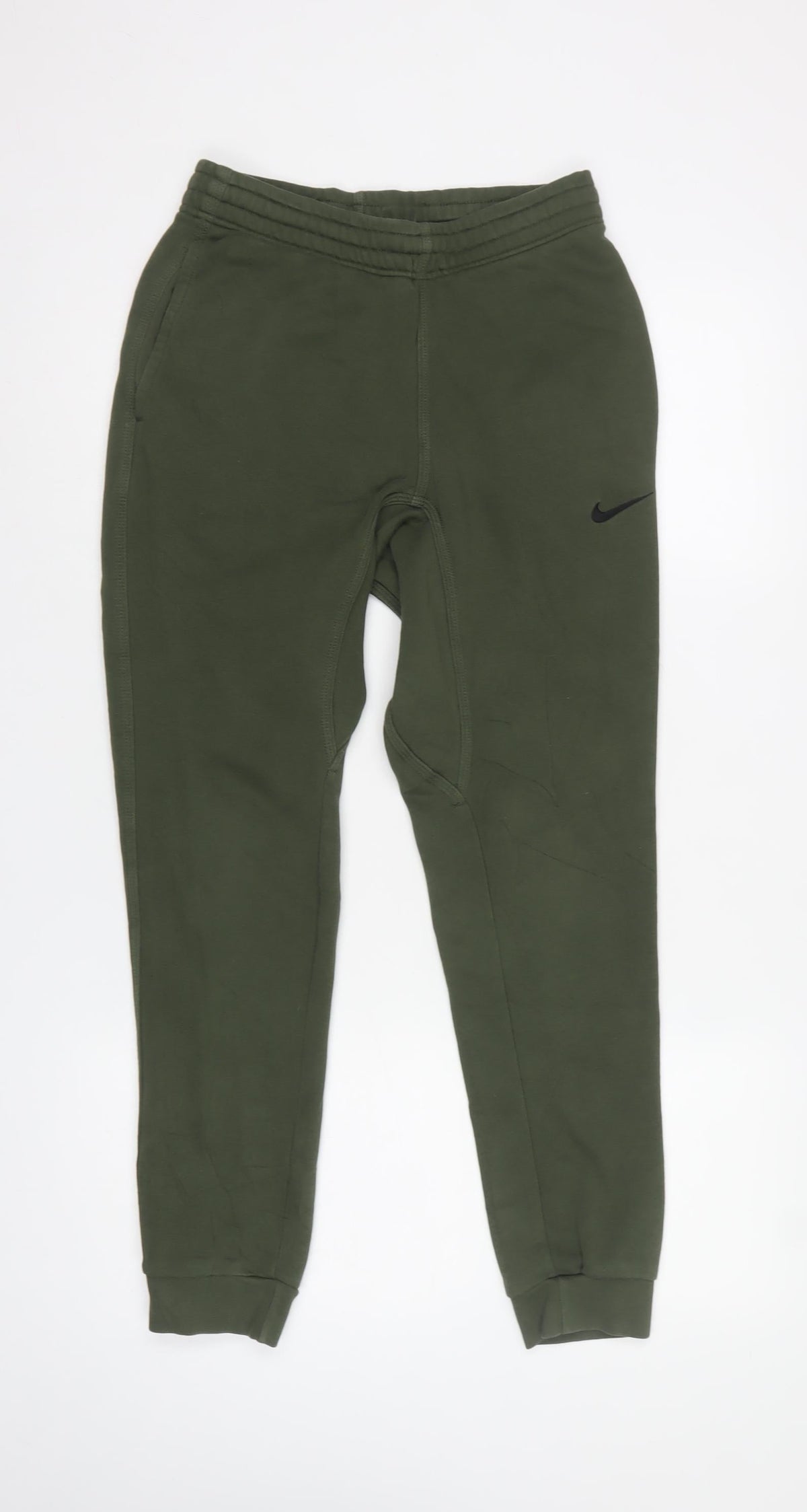 Nike Men's Green Small S Logo Fleece Jogger Sweatpants