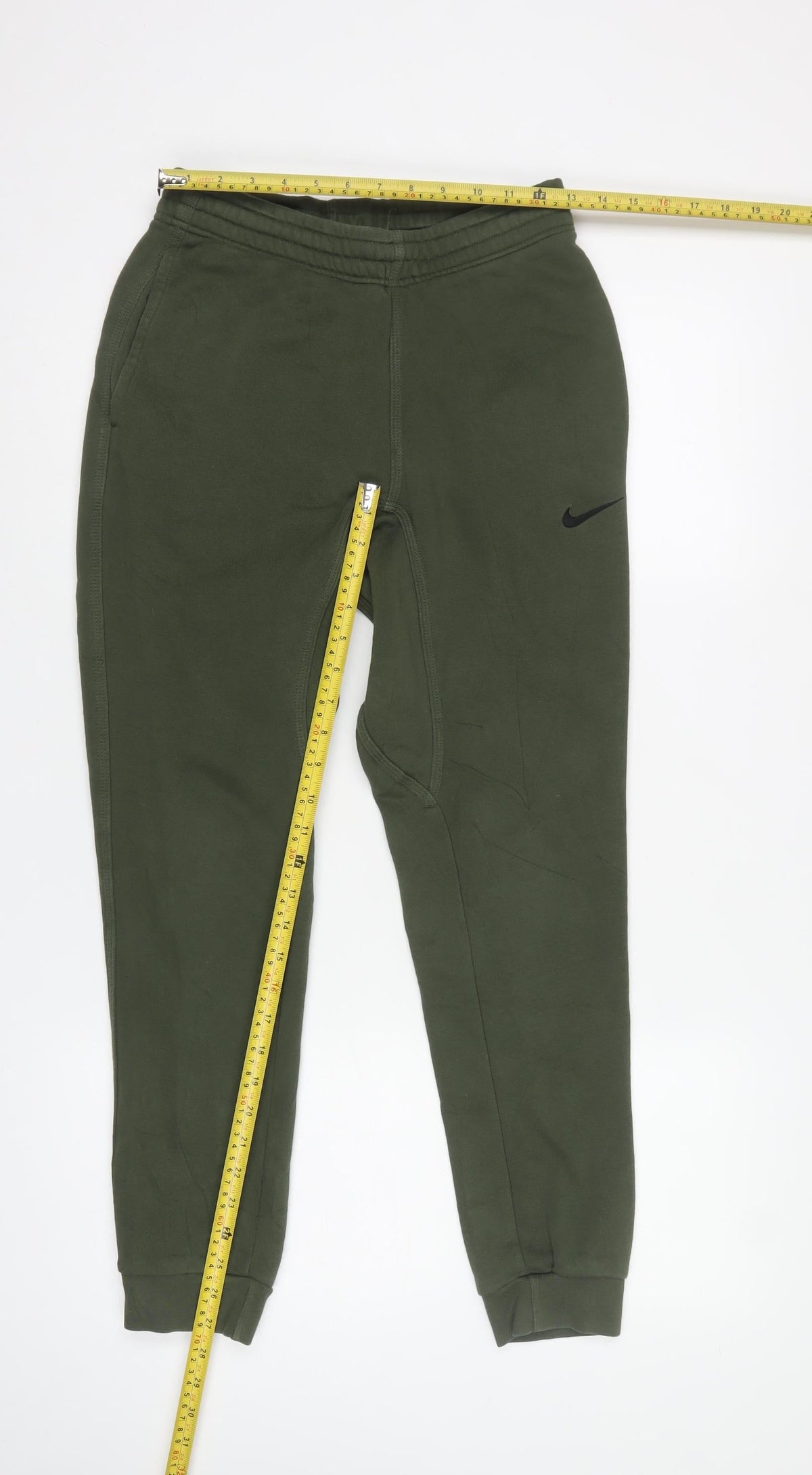 Nike Men's Green Small S Logo Fleece Jogger Sweatpants