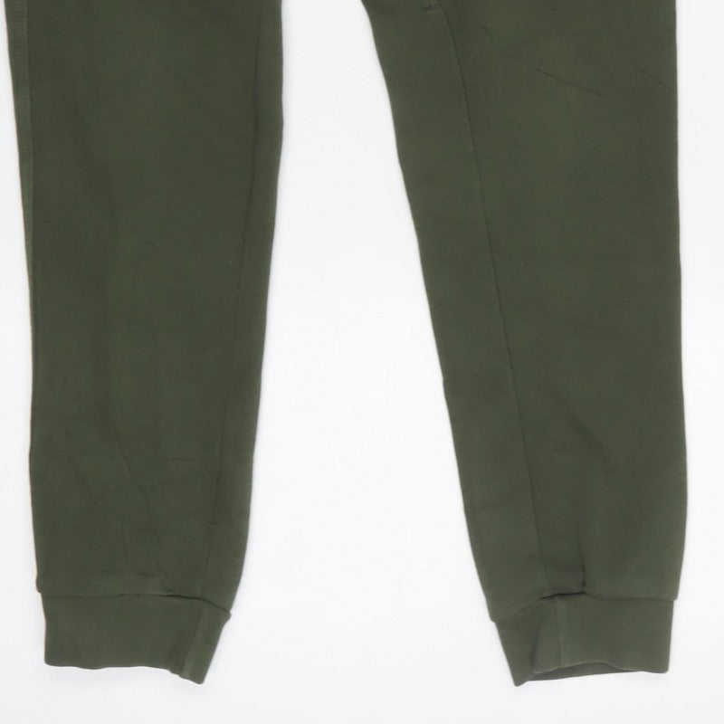 Nike Men's Green Small S Logo Fleece Jogger Sweatpants