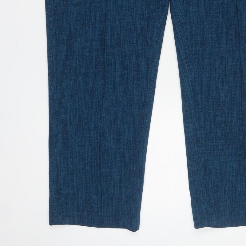 Honor Millburn Women’s Blue Size 16 Tapered Belted Trousers