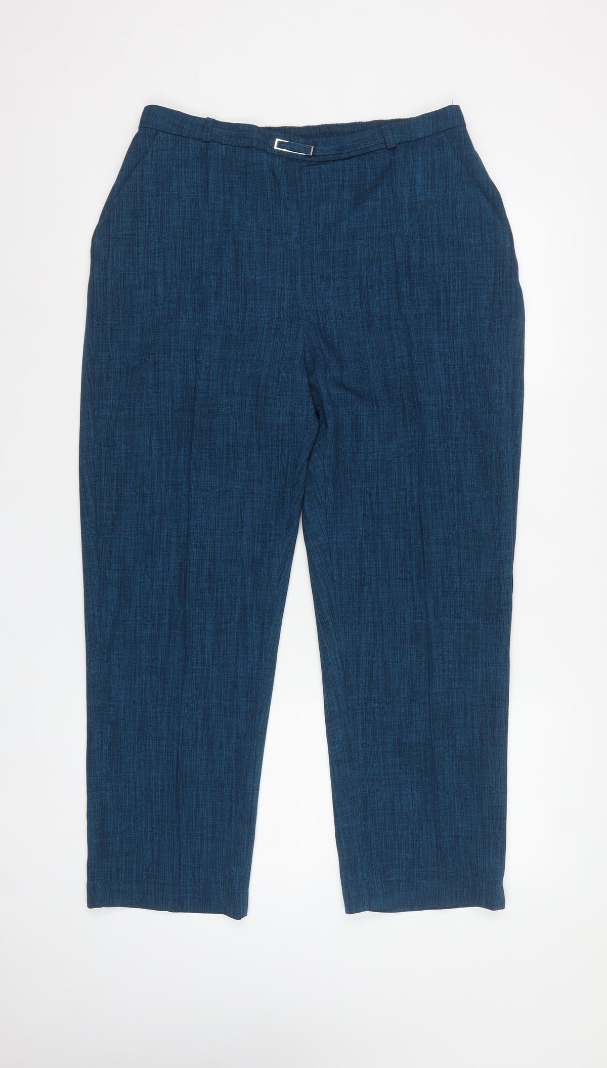 Honor Millburn Women’s Blue Size 16 Tapered Belted Trousers
