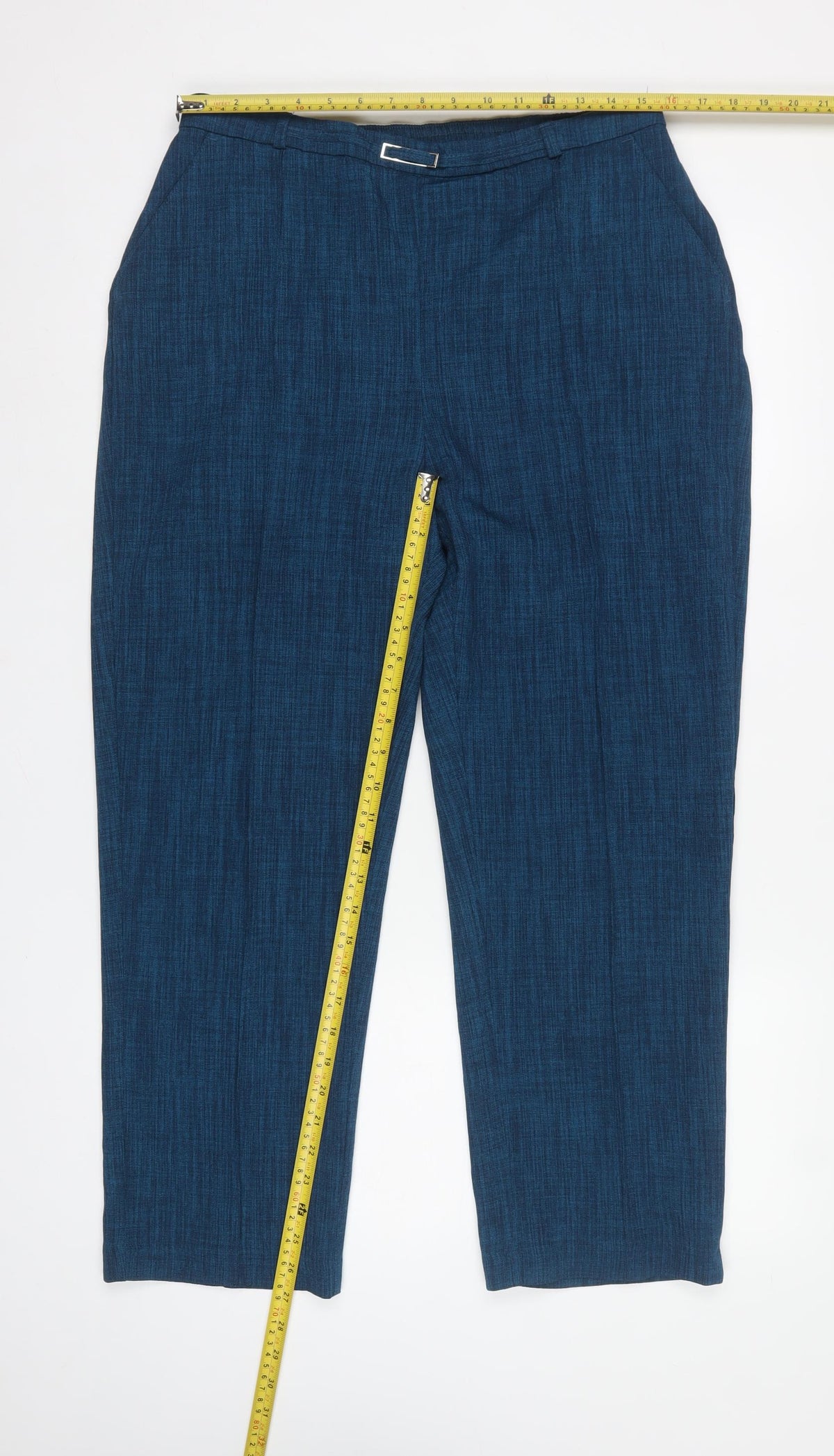 Honor Millburn Women’s Blue Size 16 Tapered Belted Trousers