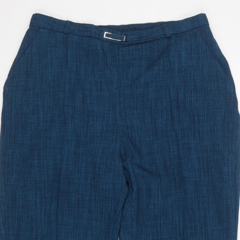Honor Millburn Women’s Blue Size 16 Tapered Belted Trousers