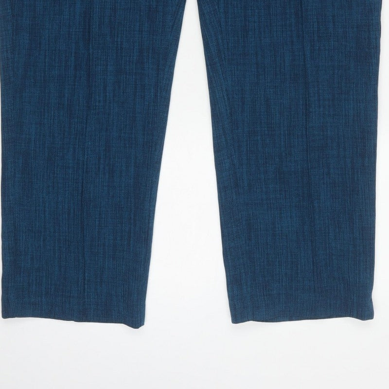 Honor Millburn Women’s Blue Size 16 Tapered Belted Trousers