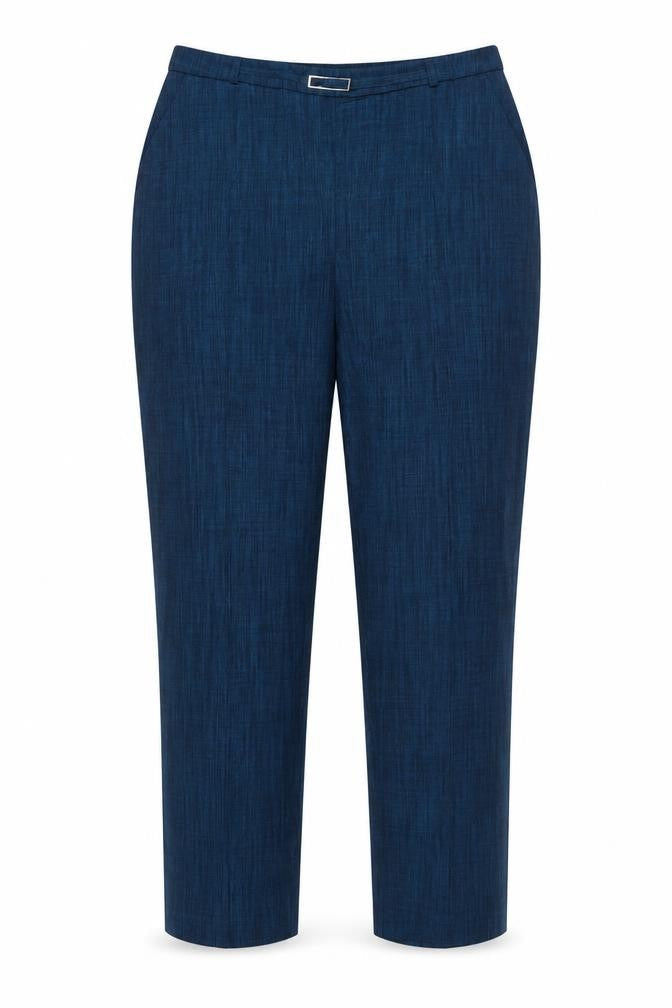 Honor Millburn Women’s Blue Size 16 Tapered Belted Trousers