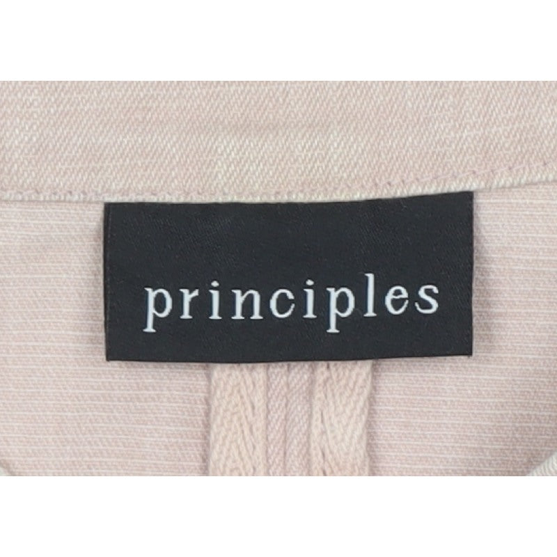 Principles Women’s Pink UK 16 Cotton Blend Button Front Basic Jacket