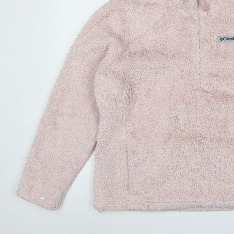 Columbia Teens Pink XL Hooded Half Zip Fleece Pullover Sweatshirt