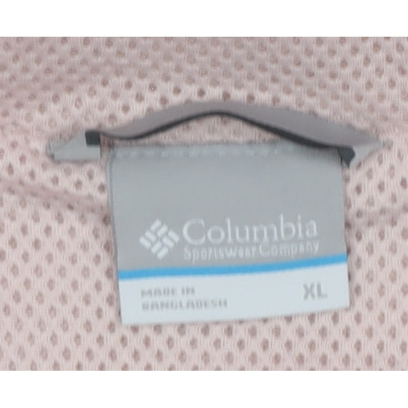 Columbia Teens Pink XL Hooded Half Zip Fleece Pullover Sweatshirt