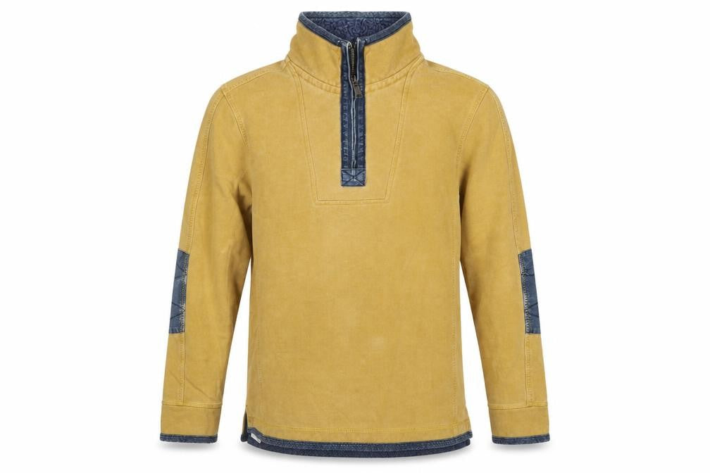 Fat Face Men’s Mustard Yellow M 1/4 Zip High Neck Sweatshirt