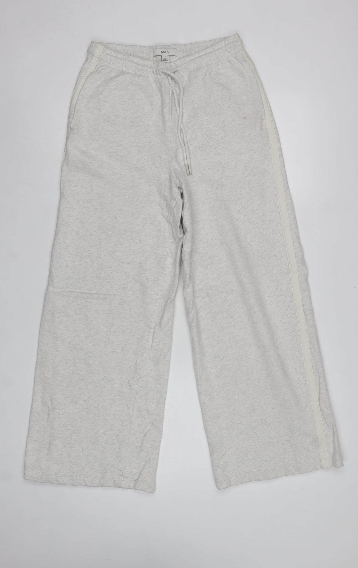 Marks and Spencer Women Grey Size 10 Wide Leg Sweatpants