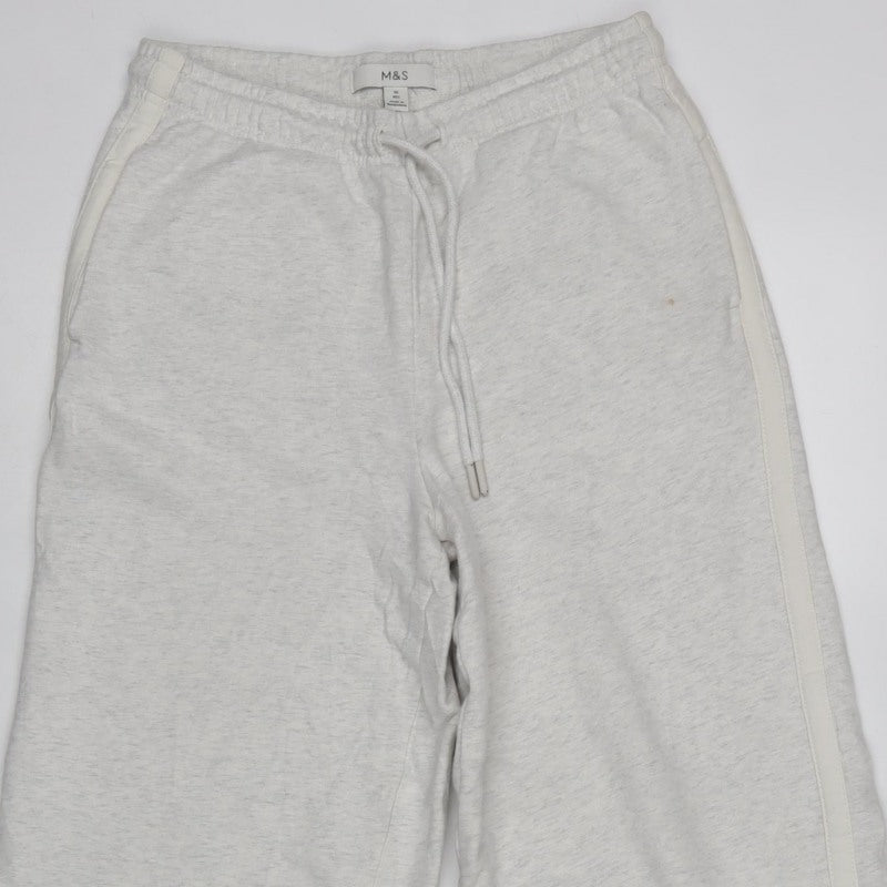 Marks and Spencer Women Grey Size 10 Wide Leg Sweatpants
