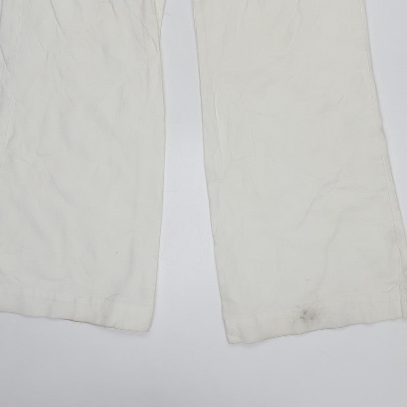 GAP Women’s Ivory Size 8 Wide-Leg Smart Trousers Flat Front