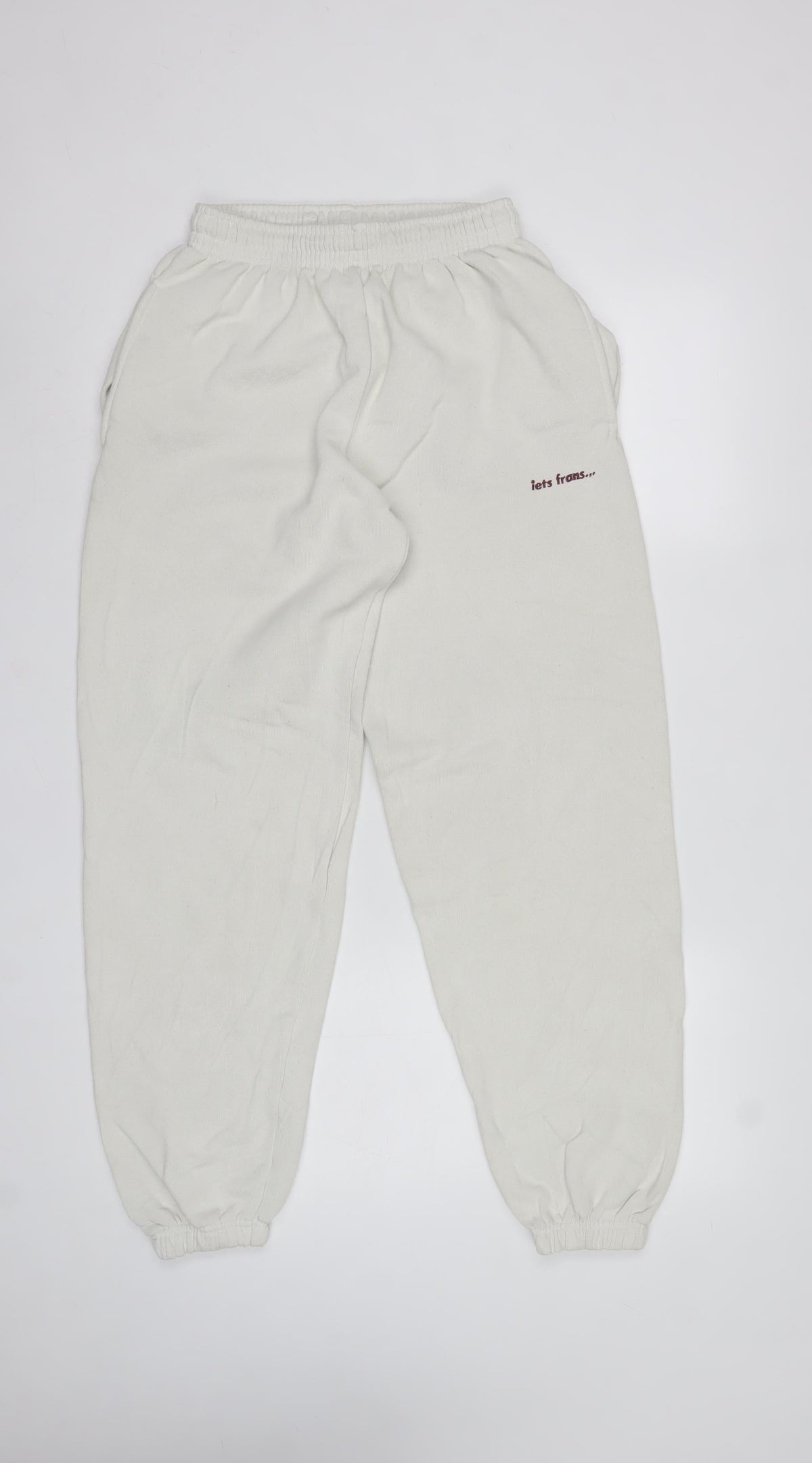 iets frans... Women's Ivory S Logo Fleece Jogger Sweatpants