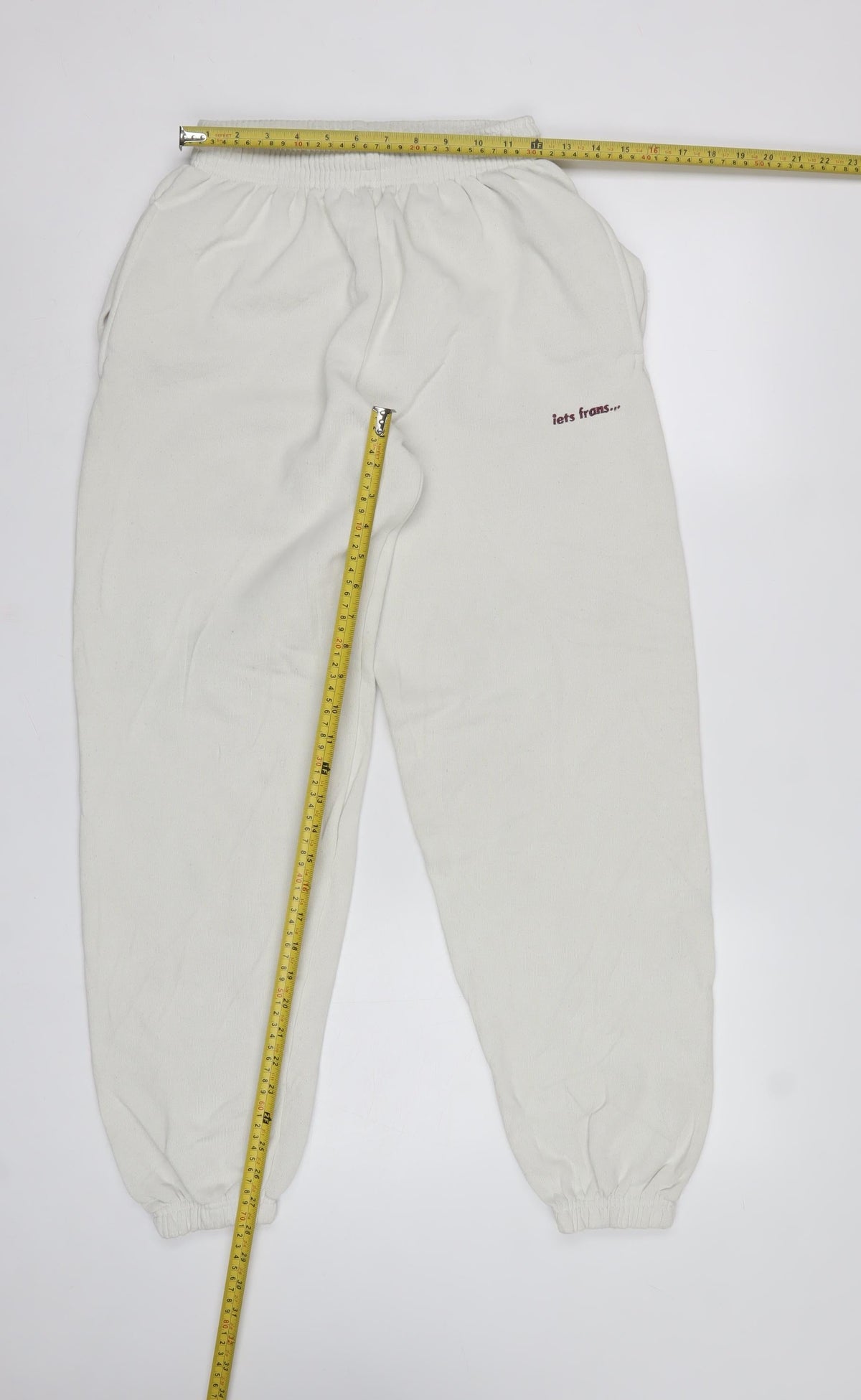 iets frans... Women's Ivory S Logo Fleece Jogger Sweatpants