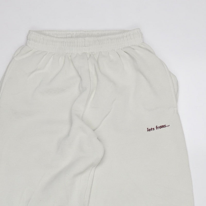 iets frans... Women's Ivory S Logo Fleece Jogger Sweatpants