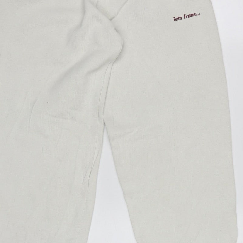 iets frans... Women's Ivory S Logo Fleece Jogger Sweatpants