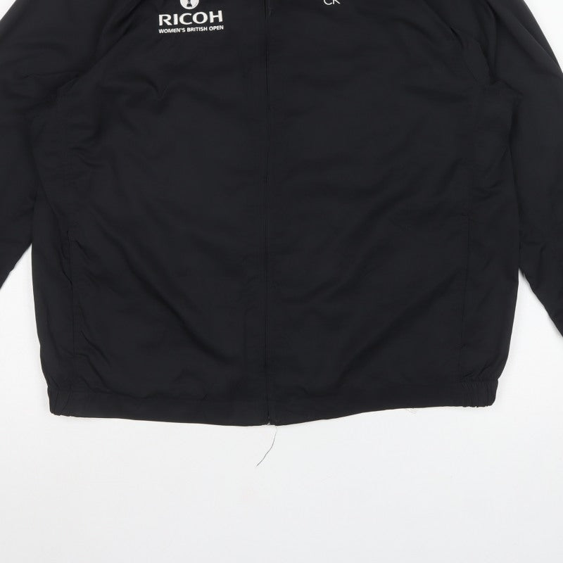 Calvin Klein Golf Women Black L Ricoh British Open Basic Zip Jacket