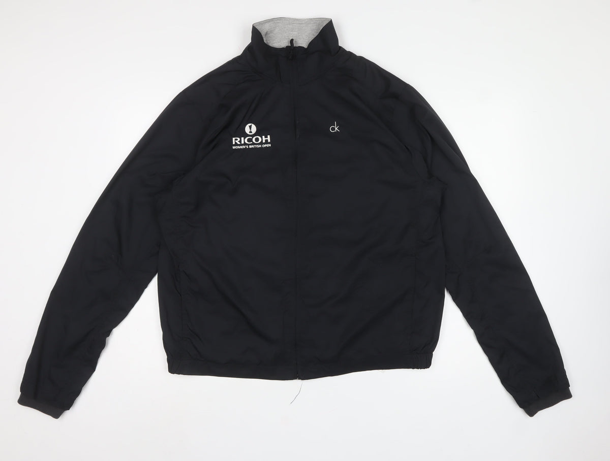 Calvin Klein Golf Women Black L Ricoh British Open Basic Zip Jacket