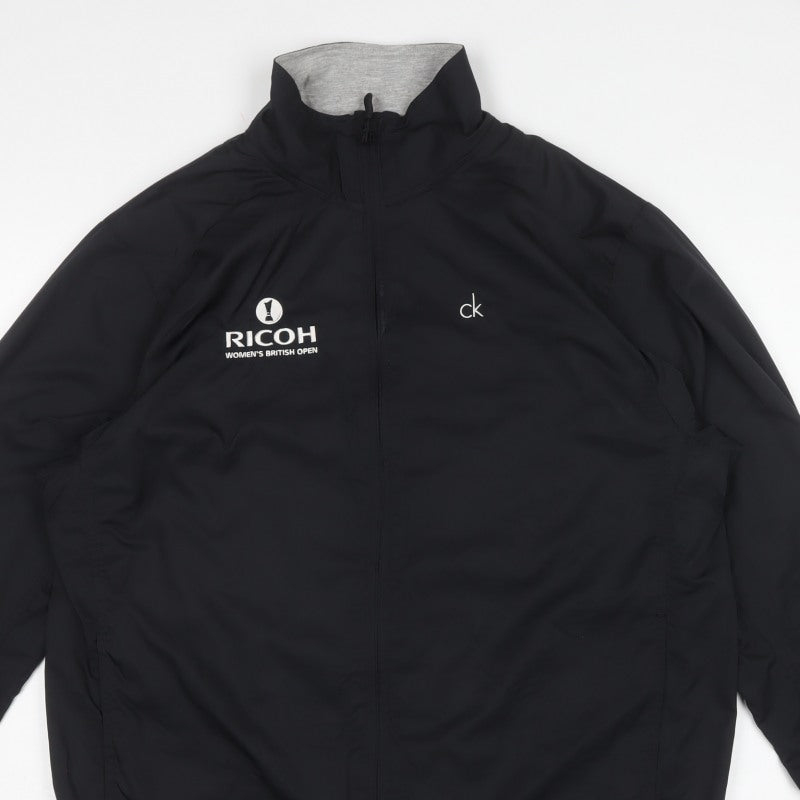 Calvin Klein Golf Women Black L Ricoh British Open Basic Zip Jacket