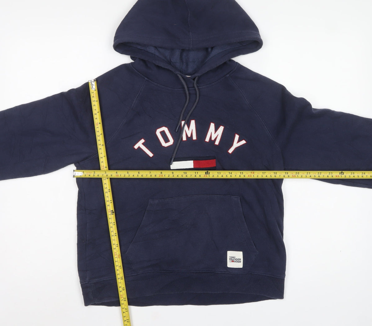 Tommy Hilfiger Women’s Navy Logo Pullover Hoodie S Petite