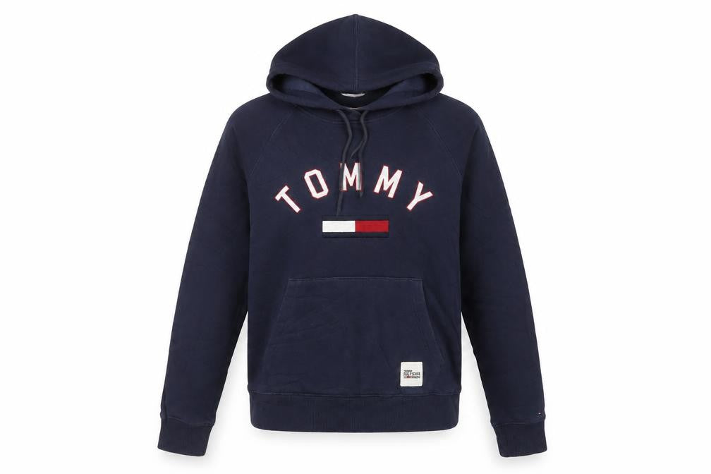 Tommy Hilfiger Women’s Navy Logo Pullover Hoodie S Petite