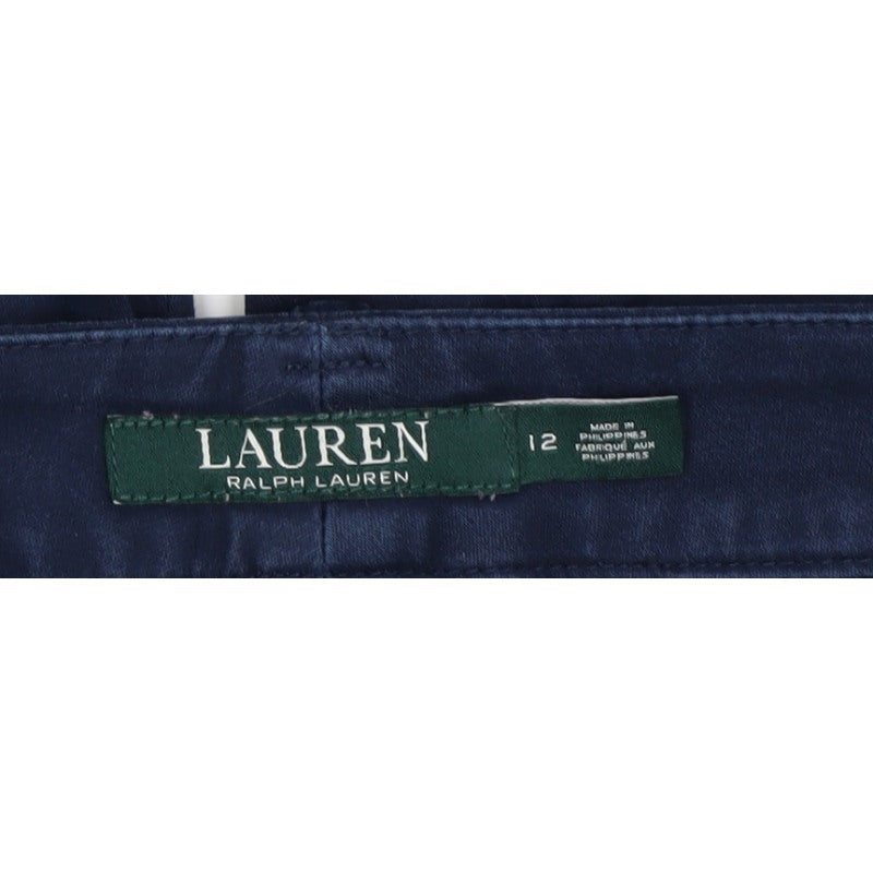 Lauren Ralph Lauren Women’s Blue UK 12 Tapered Chino Trousers