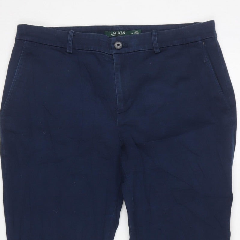 Lauren Ralph Lauren Women’s Blue UK 12 Tapered Chino Trousers