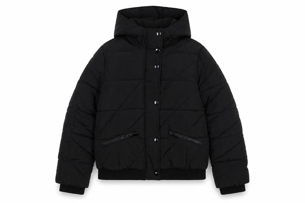 New Look 915 Girls Black 12-13 Years Hooded Quilted Puffer Jacket