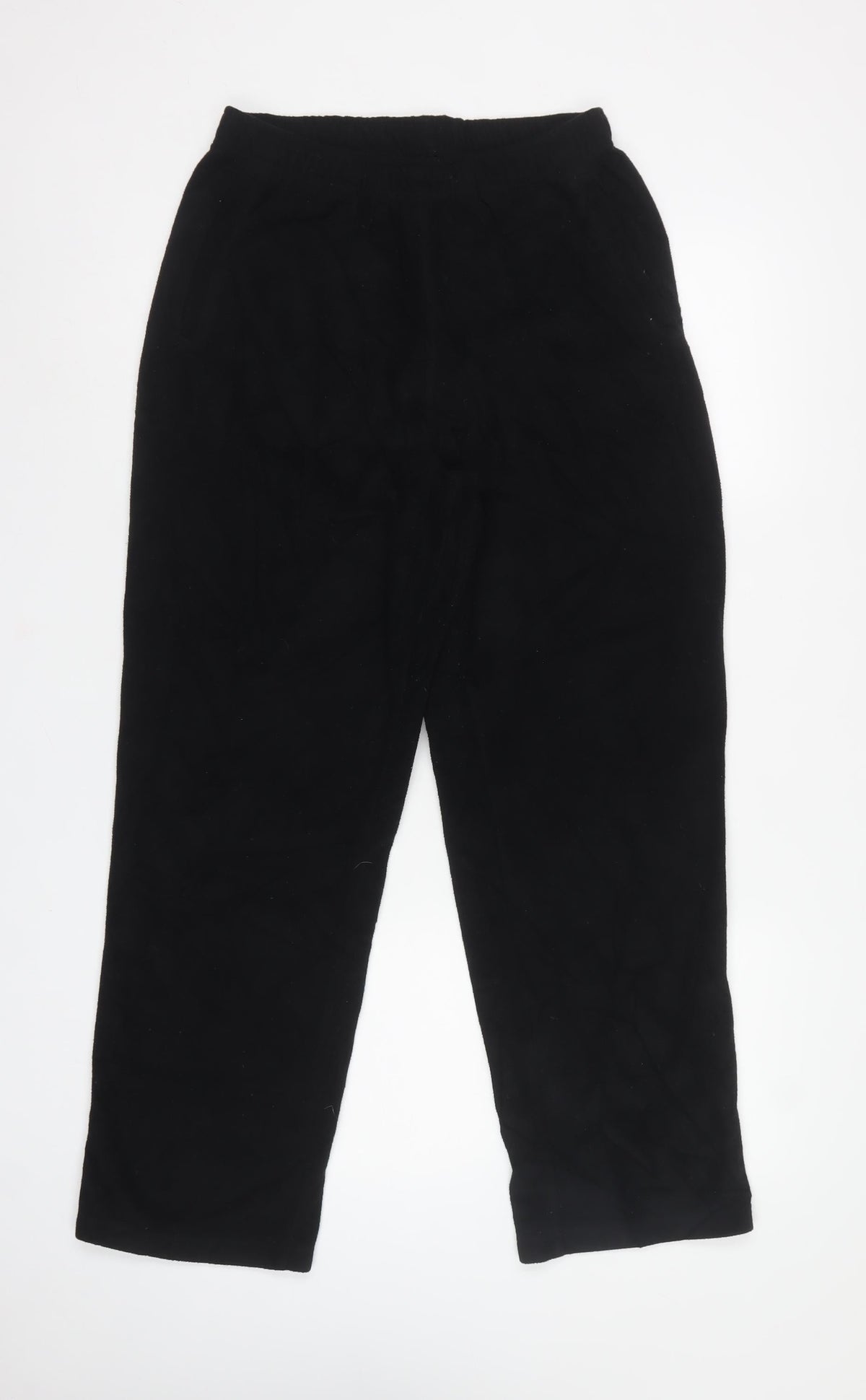 Cotton Traders Men's Black M Elastic Waist Straight Trousers