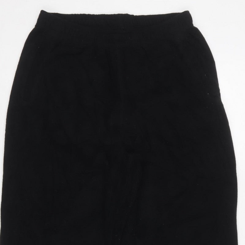 Cotton Traders Men's Black M Elastic Waist Straight Trousers